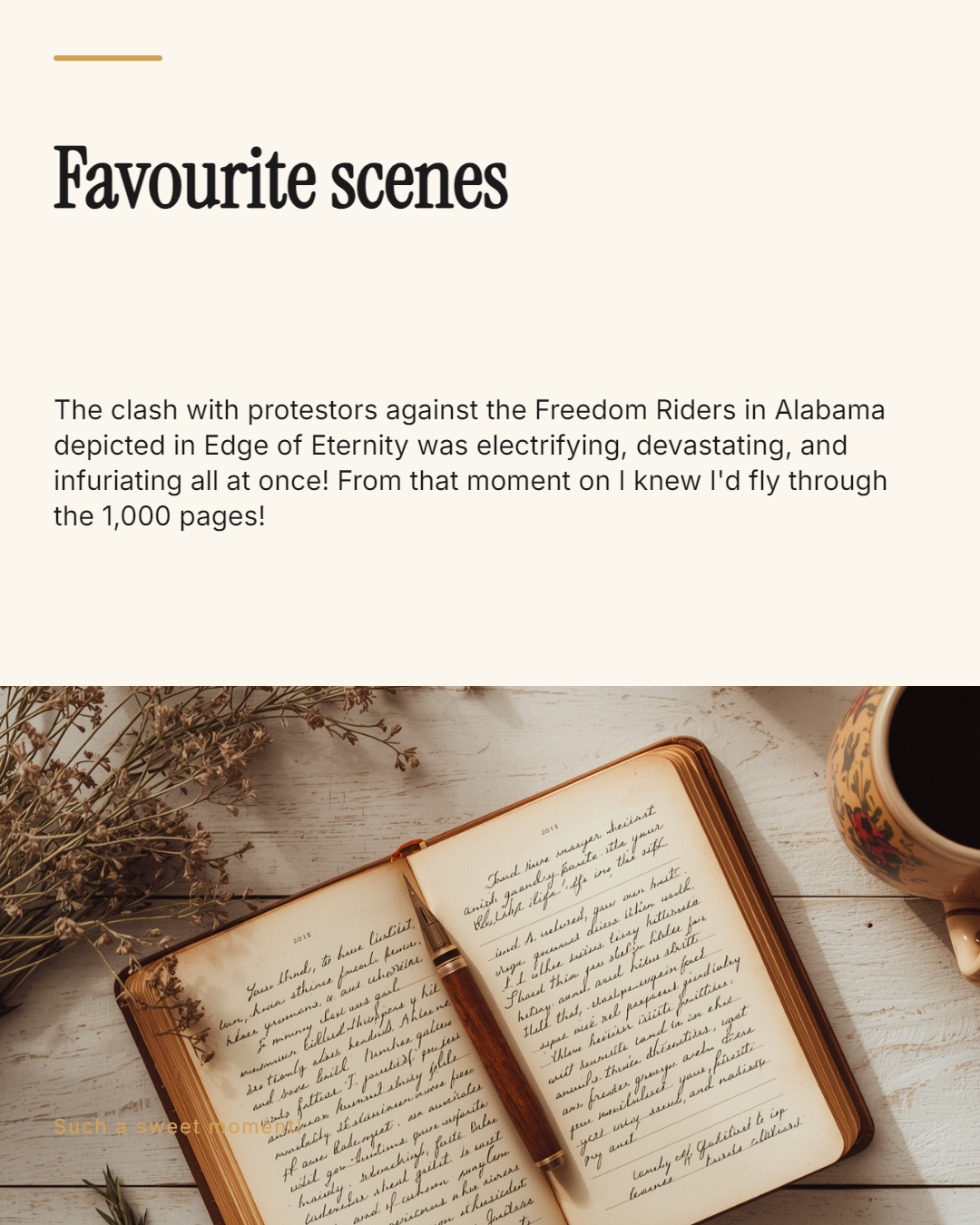Favourite scenes from this week's reading