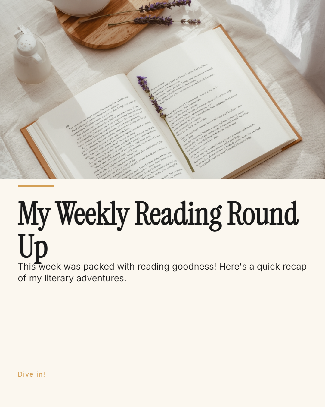 My Weekly Reading Round Up — cover